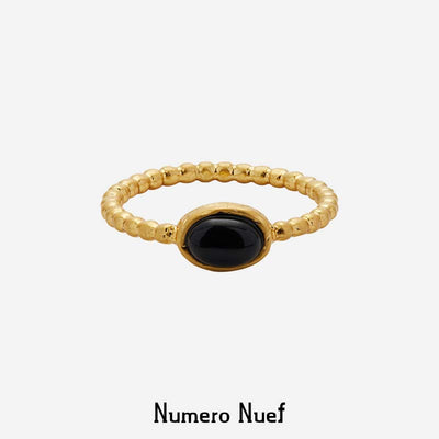 Numero Nuef Ancient Roman Black Onyx Ring