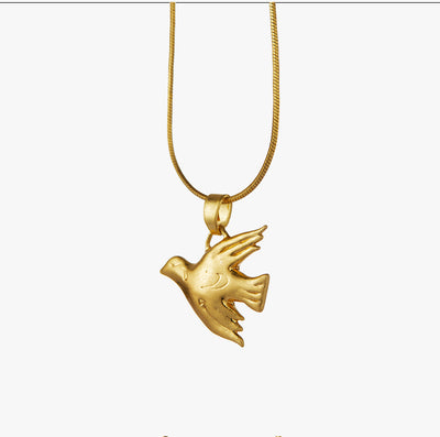 Numero Nuef Freedom Dove Series (MINI) Ancient Greek mini version of the Star and Moon Dove collarbone necklace