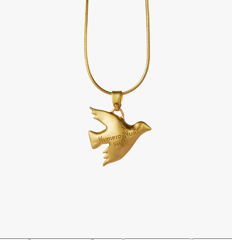 Numero Nuef Freedom Dove Series (MINI) Ancient Greek mini version of the Star and Moon Dove collarbone necklace