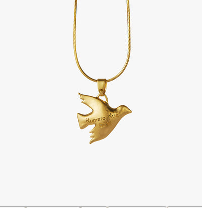 Numero Nuef Freedom Dove Series (MINI) Ancient Greek mini version of the Star and Moon Dove collarbone necklace