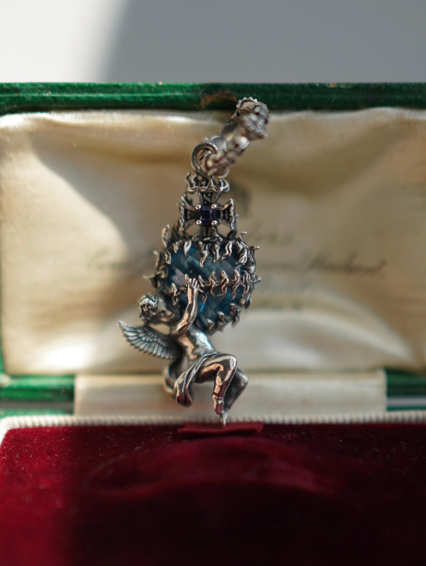 SHUI Heart of Fire Infinite Loop Planet Angel Vintage Pendant