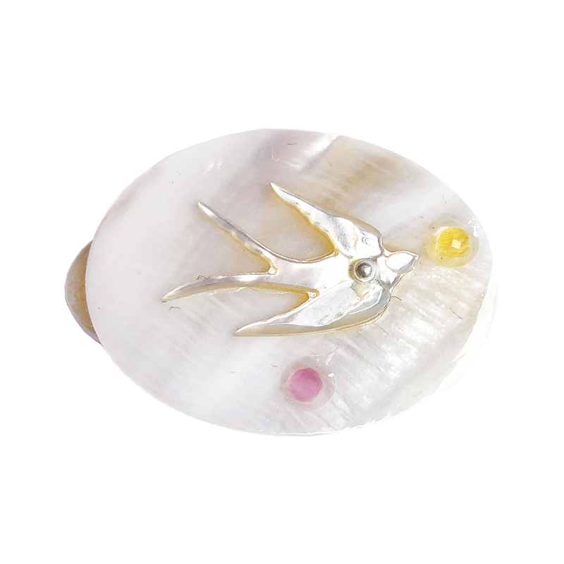 Unlogical Poem Hand/Bird shaped Natural Shell Hairpin