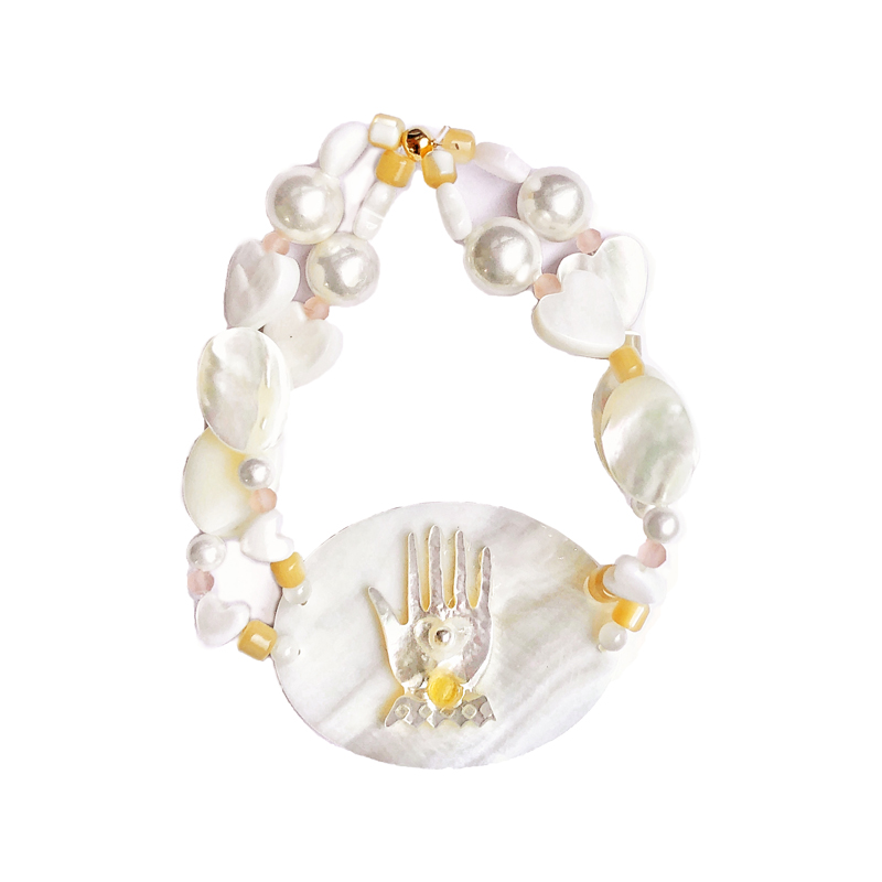 Unlogical Poem Hand-shaped Natural Shell Bracelet