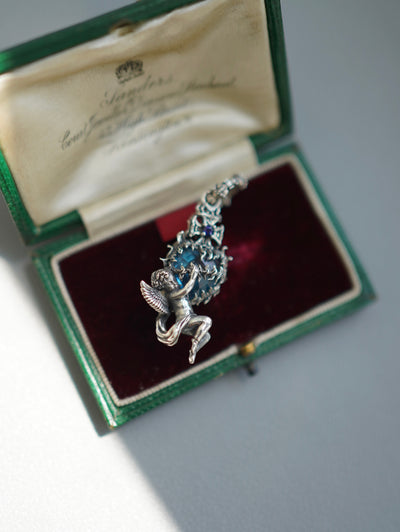 SHUI Heart of Fire Infinite Loop Planet Angel Vintage Pendant