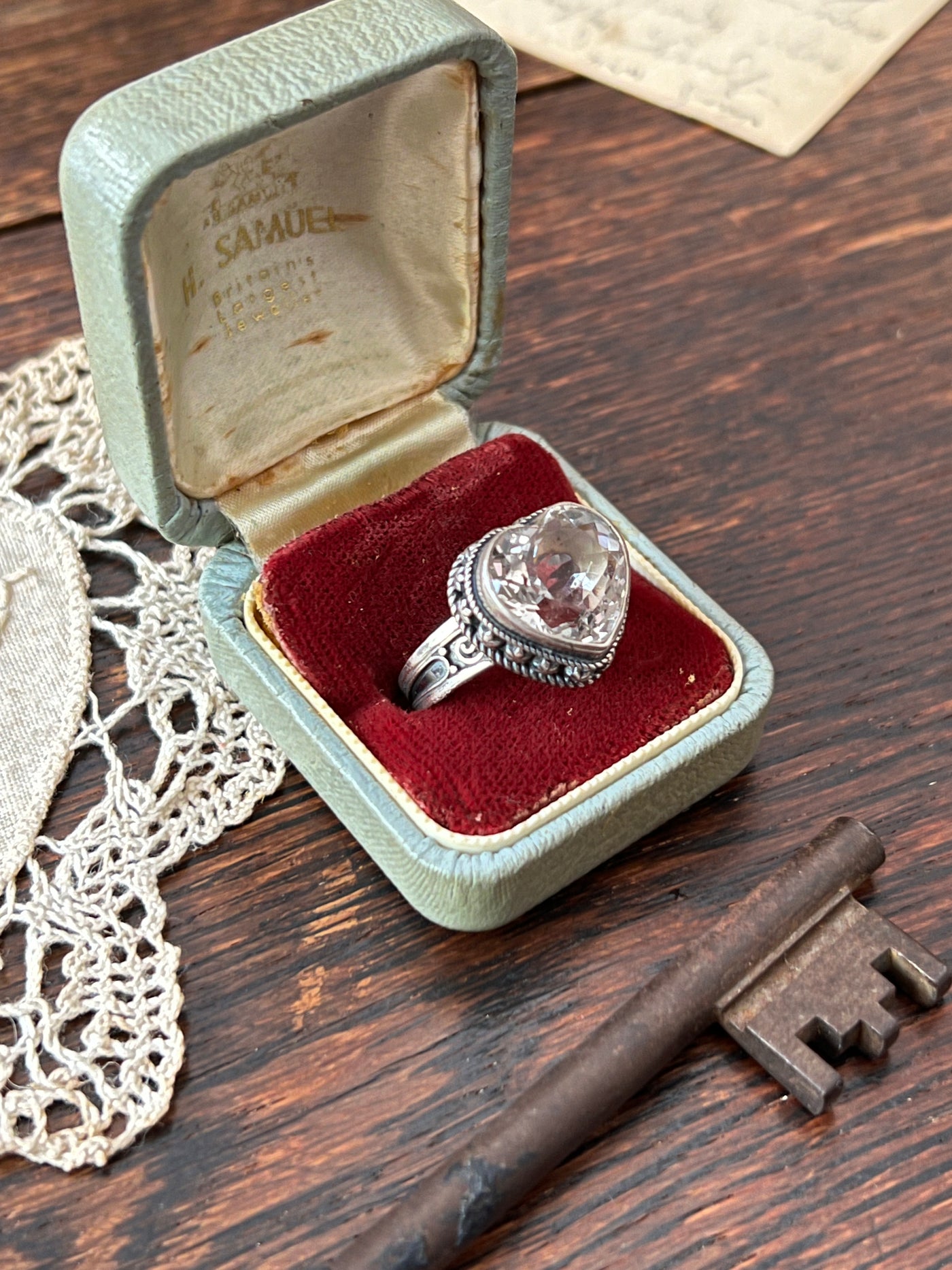 World Nomadic Handcrafted Silver Ring-Clear Quartz – LittleThing