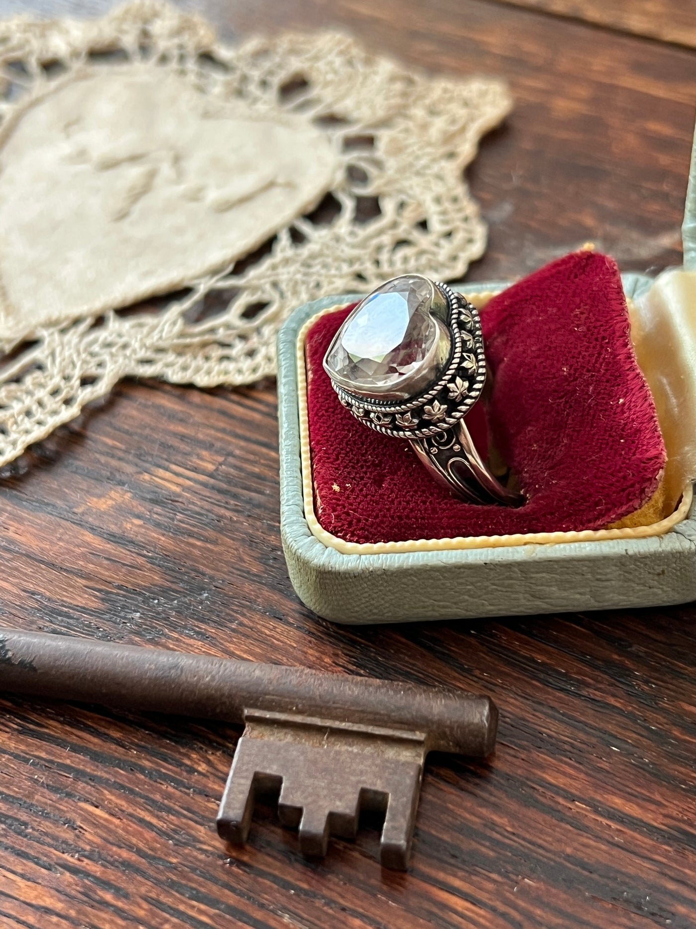 World Nomadic Handcrafted Silver Ring-Clear Quartz – LittleThing