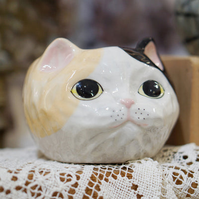 Hand-Painted Ceramic Cat Cup