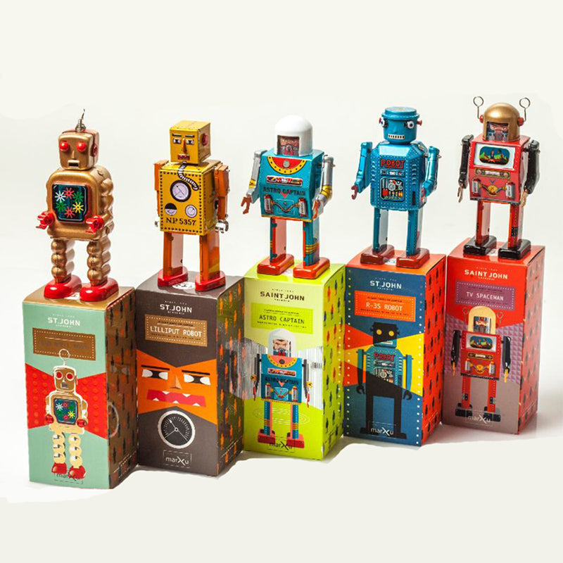 R-35 ROBOT Collectible Retro Wind up Tin Toy