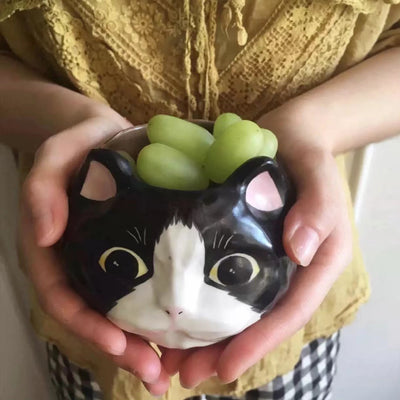 Hand-Painted Ceramic Cat Cup