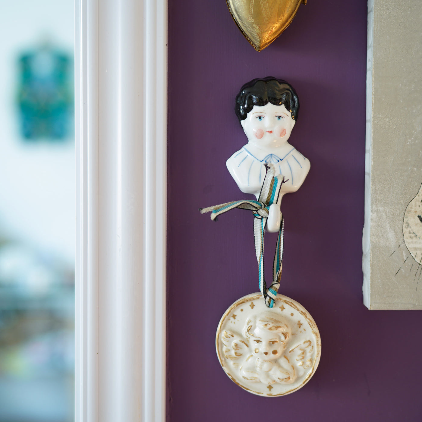 Ceramic Hand-Painted China Doll Hook