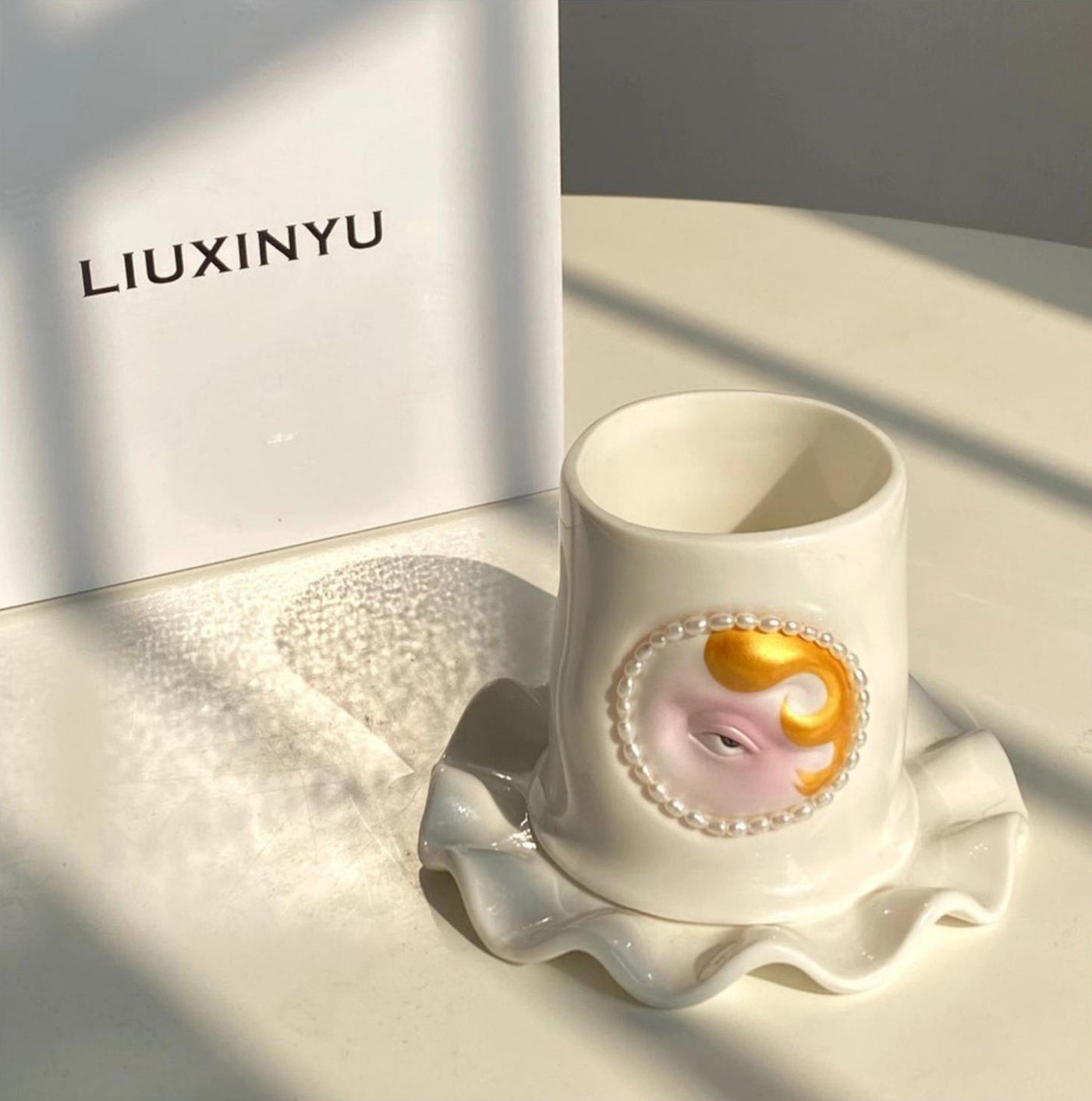 Nono(UNA) - LIUXINYU Artwork Handcrafted Mug and Saucer Set