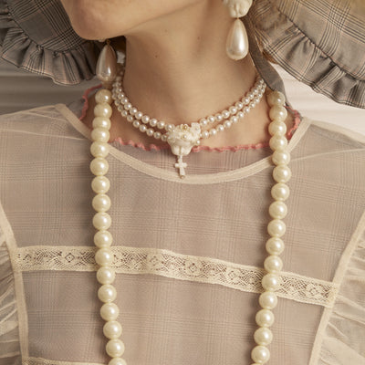 Unlogical Poem Baroque Handmade Doll Pearl Necklace