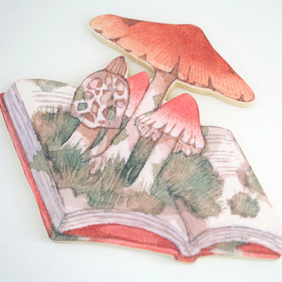 Mushroom Picture Book Wooden Decorative Painting