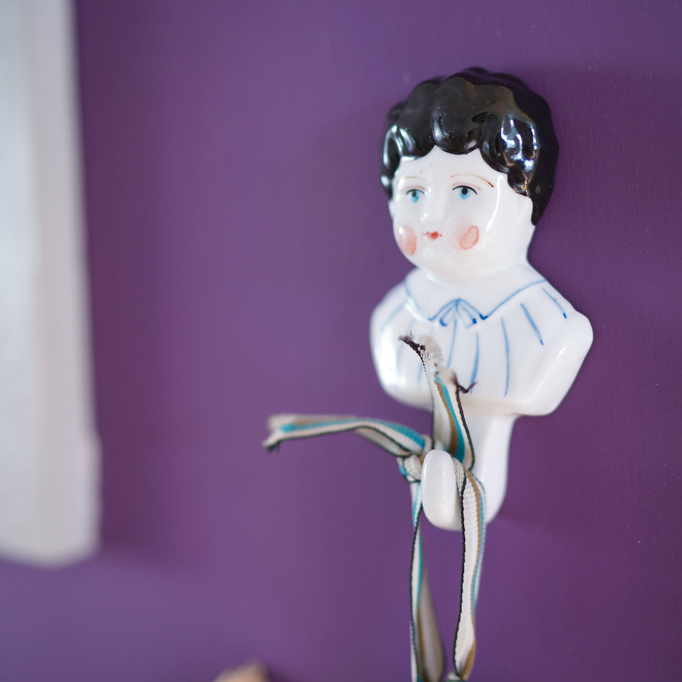 Ceramic Hand-Painted China Doll Hook