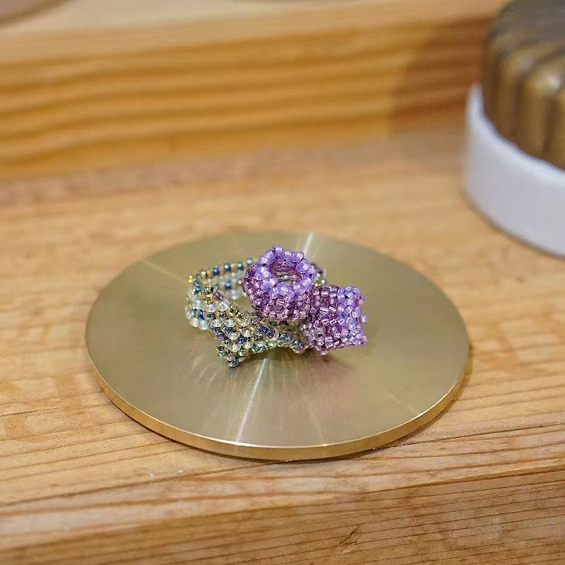 Original Handmade Beaded Lily Of The Valley Ring