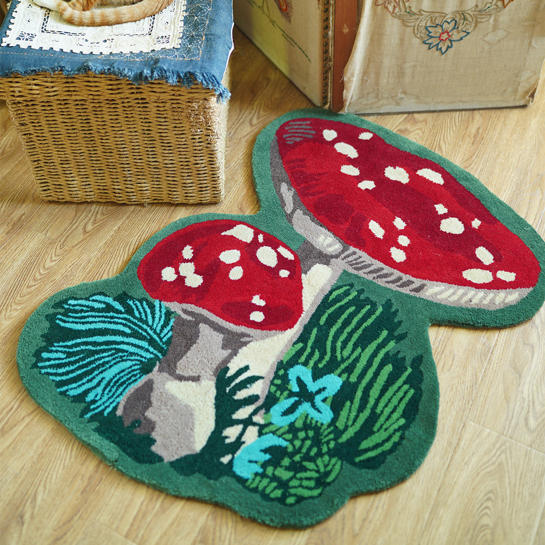 Handcraft Embroidery Flocking Tapestry - Mushroom