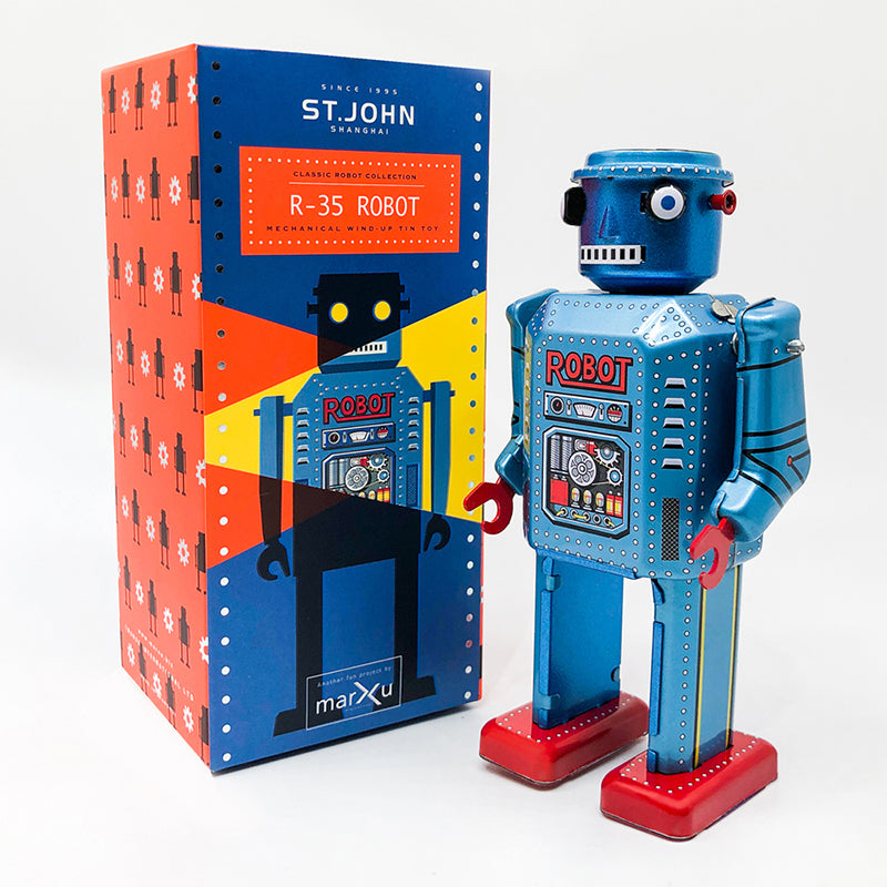 R-35 ROBOT Collectible Retro Wind up Tin Toy