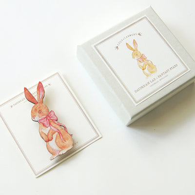 Rabbit Original Handmade  Wooden Brooch