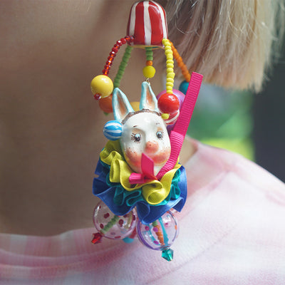 Original Retro Circus Bunny Ear Clips