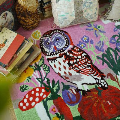 Handcraft Embroidery Flocking Tapestry - Owl