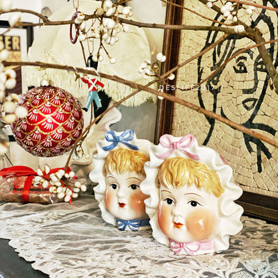 Original Retro Ceramics French Doll Storage Jar