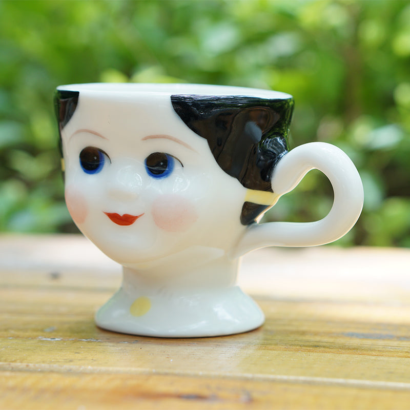 Original Ceramics Hand-Painted Coffee Cup Ornaments - Girl