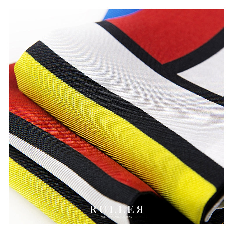 Mondrian Art Print 100% Silk Scarf