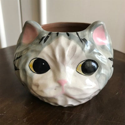 Hand-Painted Ceramic Cat Cup