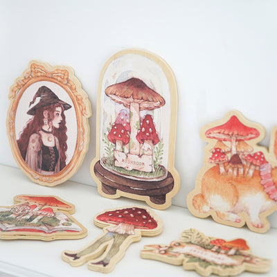 Original Wooden Mushroom Decorative Painting Ornaments