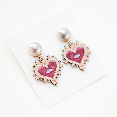 Original Retro Heart Eye Ear Clips