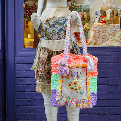 Little Faerie Handmade Embroidered Crochet Shoulder Bag