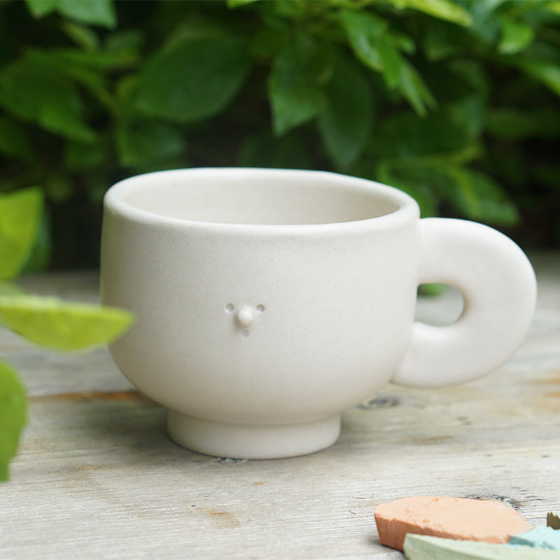 Retro Ceramic Solid Short Mug