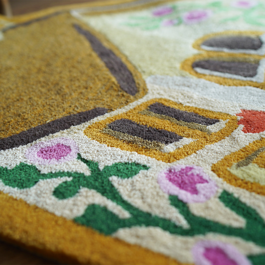 Handcraft Embroidery Flocking Tapestry - Wooden House