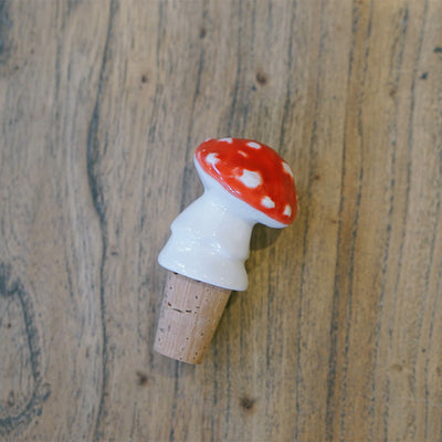 Original Retro Ceramic Wine Stopper - Mushroom