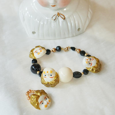 Classical Porcelain Doll Ring - Gold