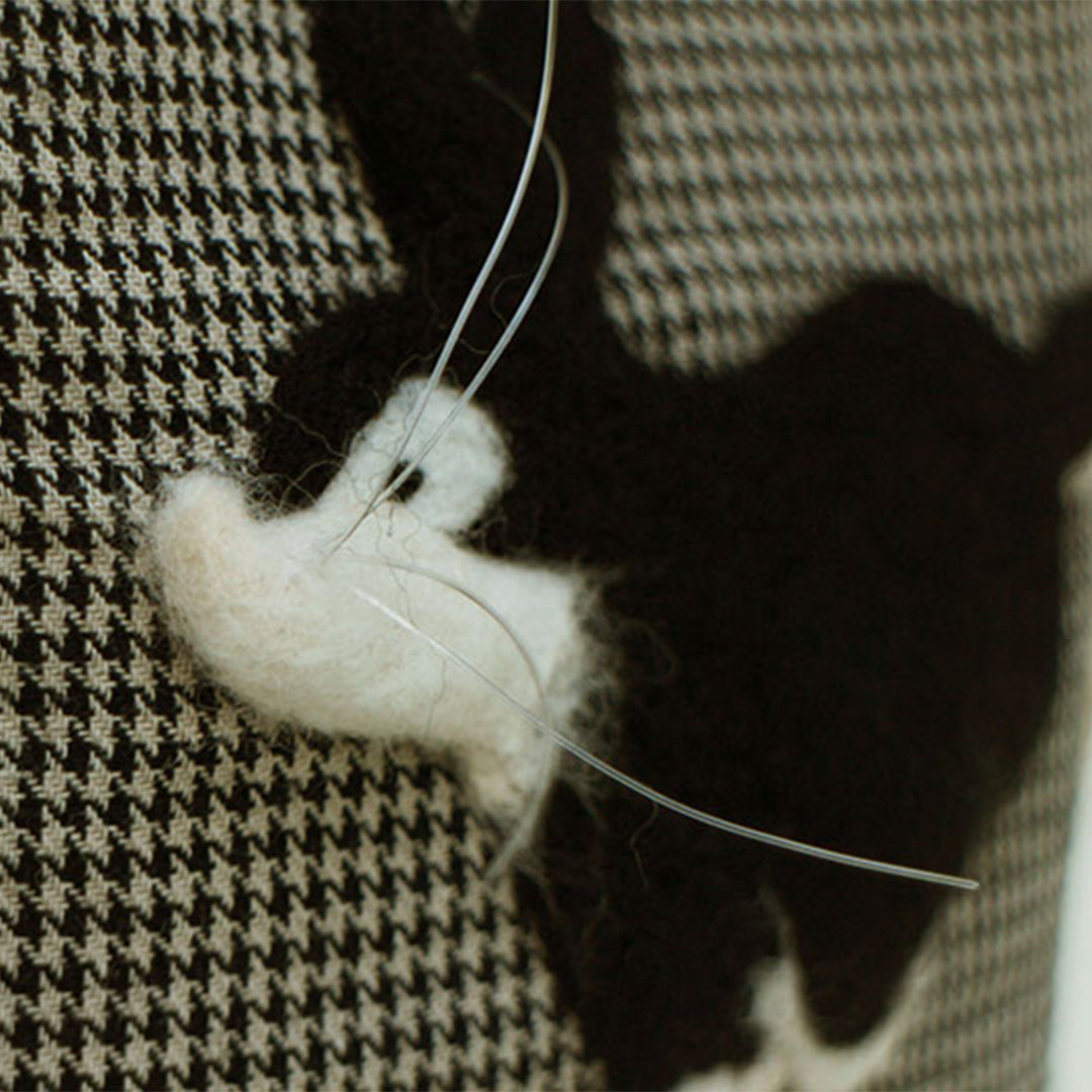 Handmade Wool Retro Rabbit Diagonal Bag