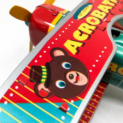 Acrobotic Bear Collectible Retro Wind up Tin Toy