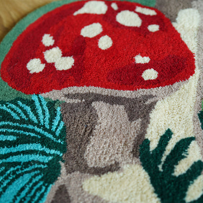 Handcraft Embroidery Flocking Tapestry - Mushroom