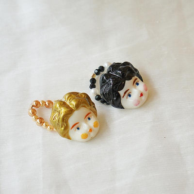 Classical Porcelain Doll Ring - Gold