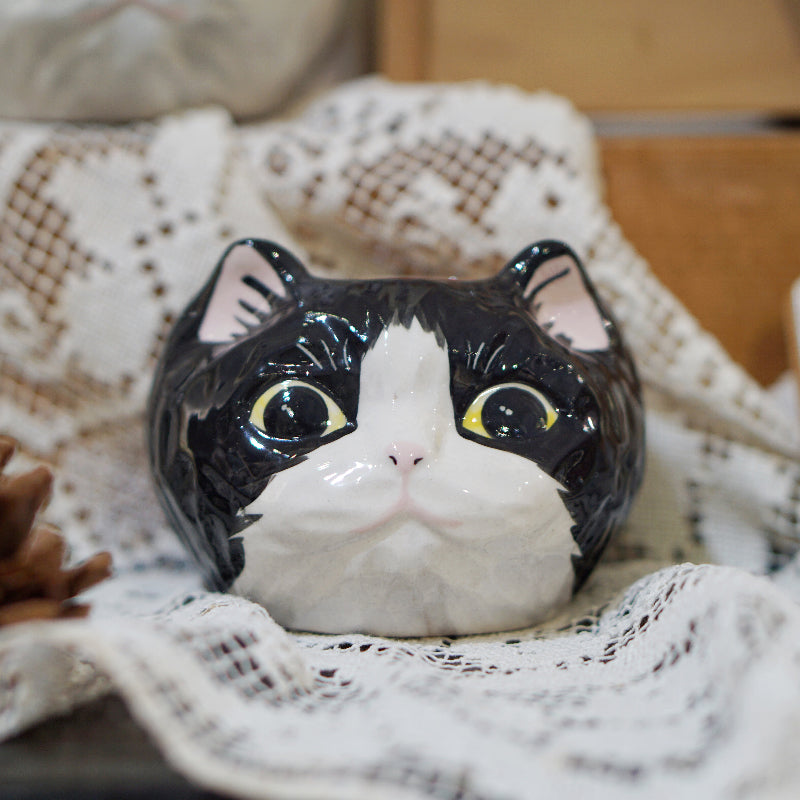 Hand-Painted Ceramic Cat Cup