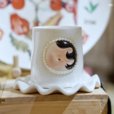 Nono(UNA) - LIUXINYU Artwork Handcrafted Mug and Saucer Set