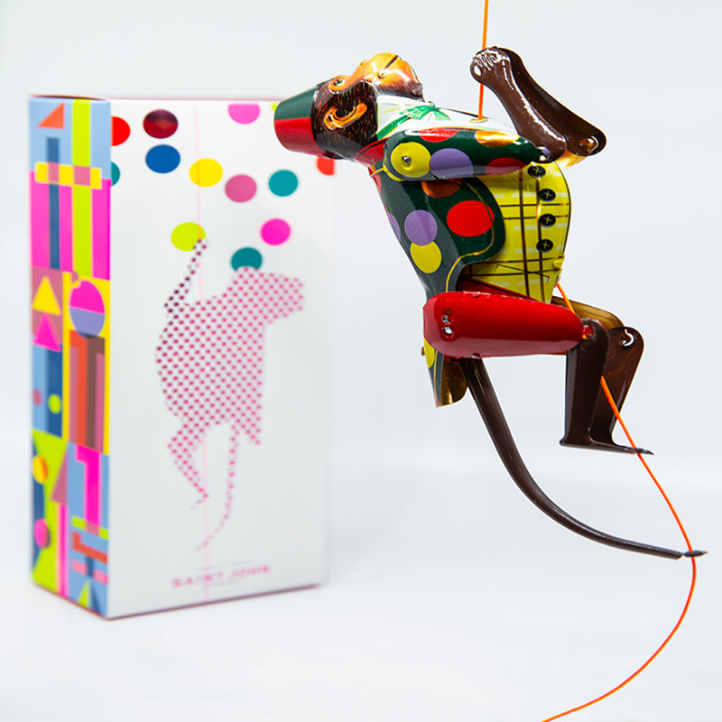 Climbing Monkey Collectible Retro Wind up Tin Toy