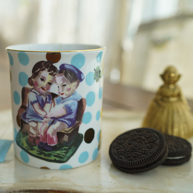 Nathalie Lete Blue Childhood Ceramic Mug