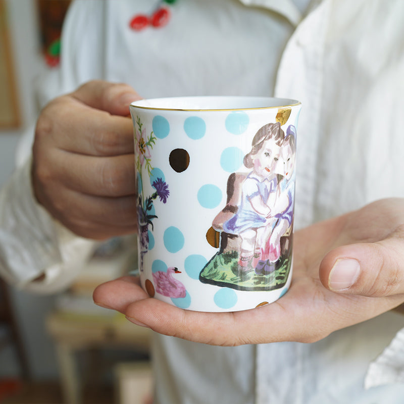 Nathalie Lete Blue Childhood Ceramic Mug