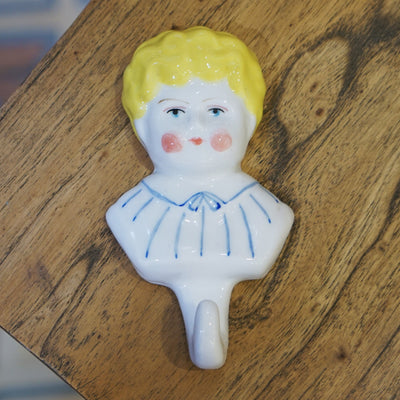 Ceramic Hand-Painted China Doll Hook