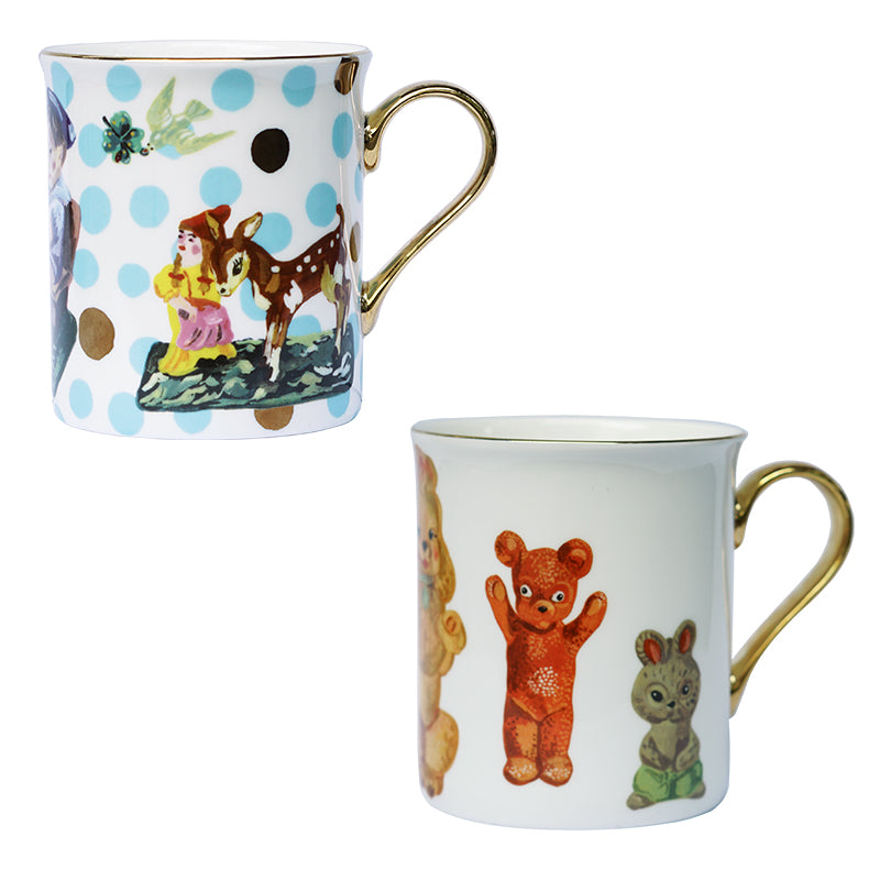 Nathalie Lete Artwork Ceramic Mug, Set of 2.