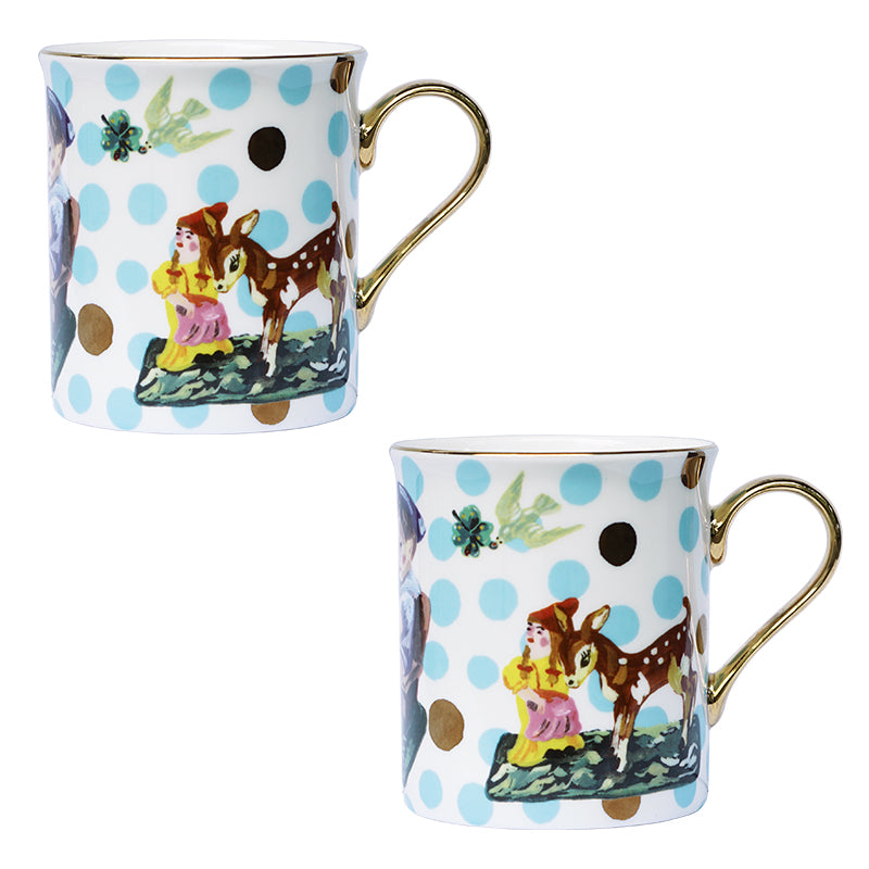 Nathalie Lete Artwork Ceramic Mug, Set of 2.